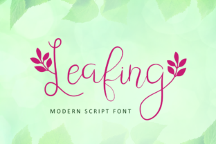 Leafing: A Nature-Inspired Script Font for Designers Seeking Organic Elegance