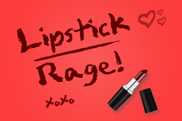 Lipstick Rage: Raw Hand-Drawn Font
