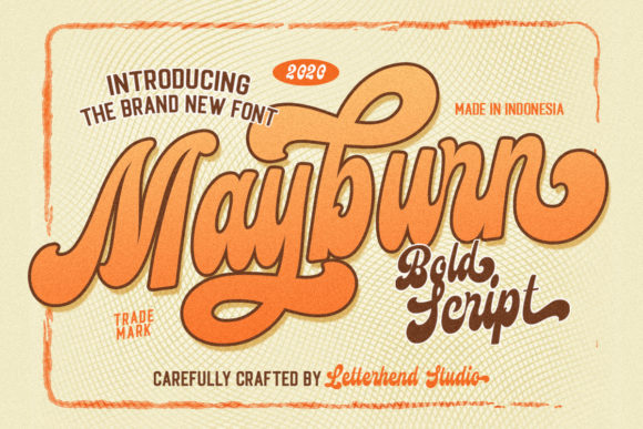 Mayburn: Bold Retro Handwritten Font