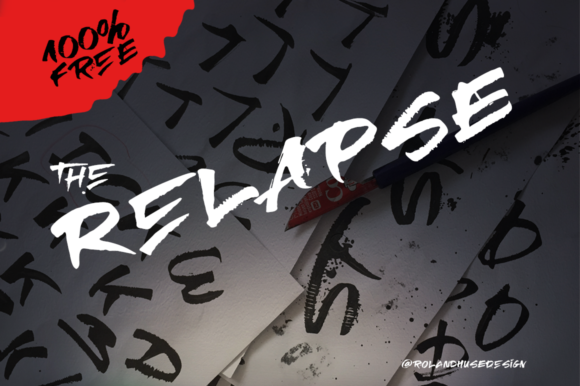 The Relapse Font: Rustic Hand-Lettered Script